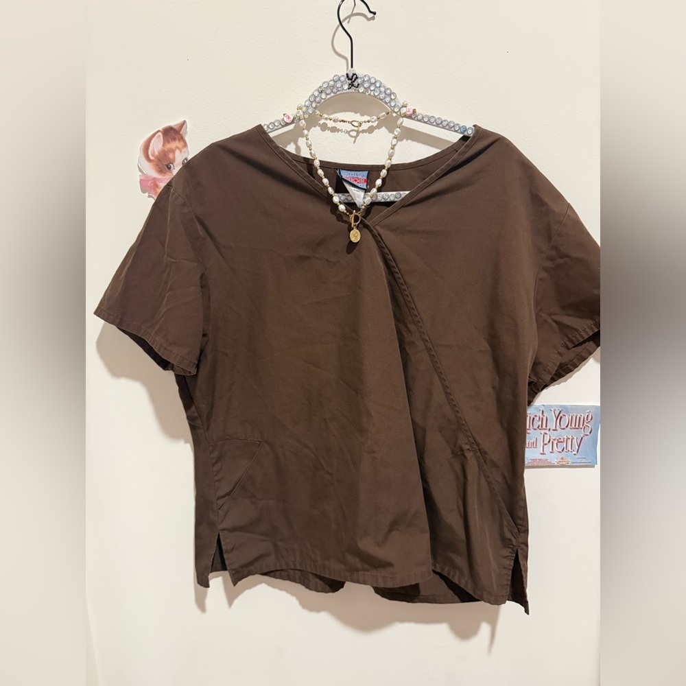 Cherokee Brown scrub top